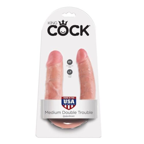 Dildo KING COCK U-kształt 13,9 cm