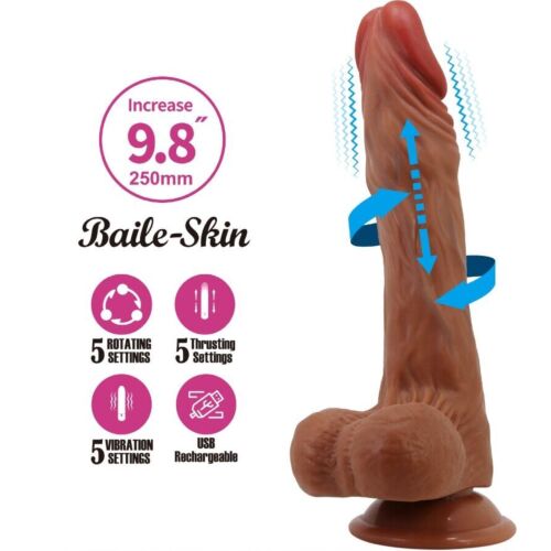 Dildo BAILE CALISTO 25 CM z funkcjami rotacyjnymi