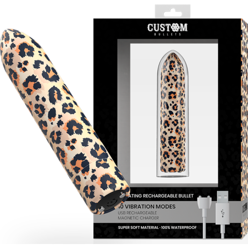 Wibrator Custom Bullets Leopard 10 funkcji stymulacji