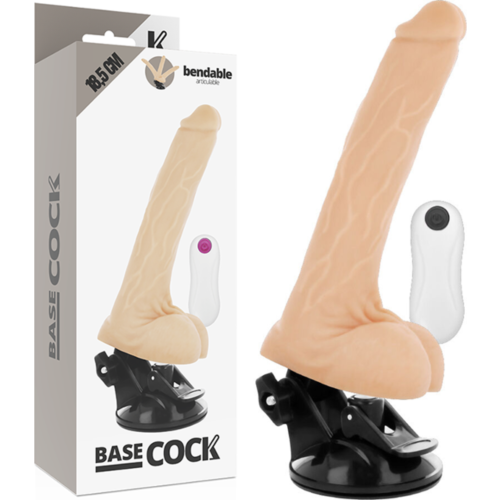 Wibrator realistyczny BASECOCK 18.5 cm z pilotem