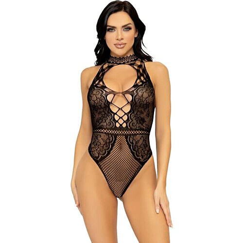 Body Leg Avenue z koronką i otwartym tyłem