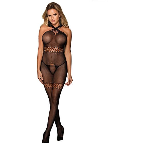 Bodystocking SUBBLIME 951948 z krzyżowymi ramiączkami