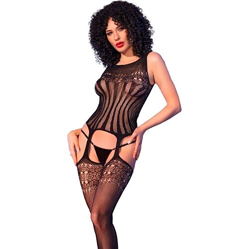 Bodystocking Chilirose CR 4855 z wzorem podkreślającym sylwetkę