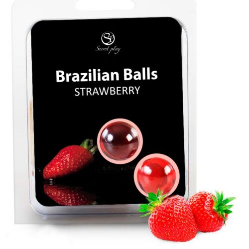Kulki Brazilian Balls SECRETPLAY z lubrykantem truskawkowym