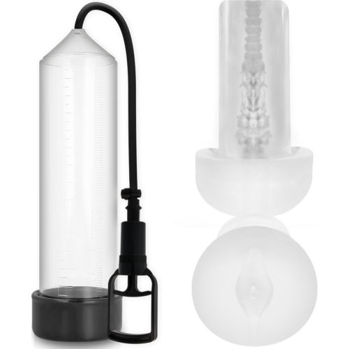 Bomba alargadora penisa Pump Addicted RX7 z masturbatorem