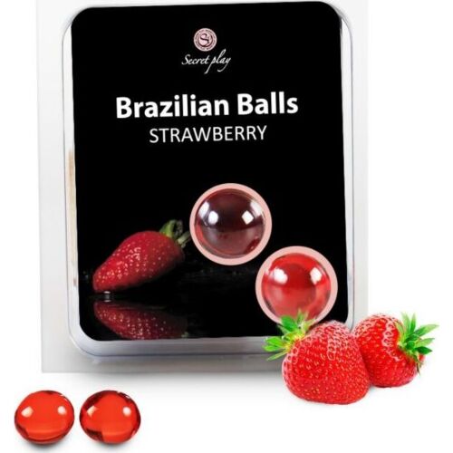 Bolas Brazilian Balls SECRETPLAY z lubrykantem truskawkowym
