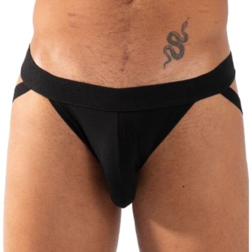 Jockstrap BURN - 011 DOUBLE BLACK JOCK XL z oryginalnym designem