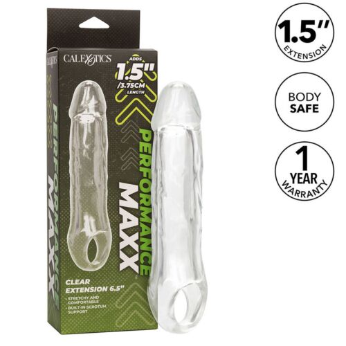 Przedłużka na penisa CALEXOTICS PERFORMANCE MAXX CLEAR