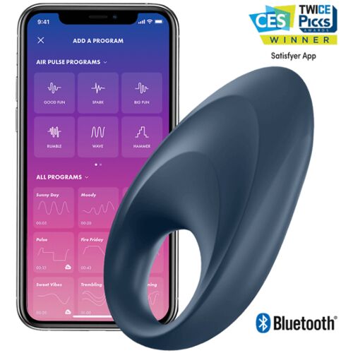 Wibrator SATISFYER CONNECT MIGHTY ONE RING z aplikacją