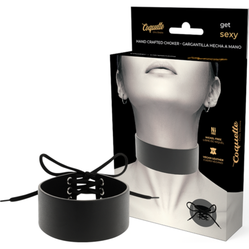 Choker skórzany VEGAN Coquette Accessories - BDSM inspiracja