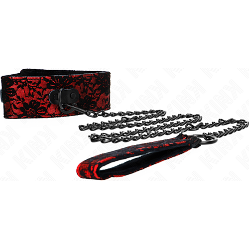 Collar z paskiem KINK 105 cm z prawdziwej skóry