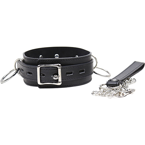 Collar Bondage OHMAMA FETISH z 3 pierścieniami