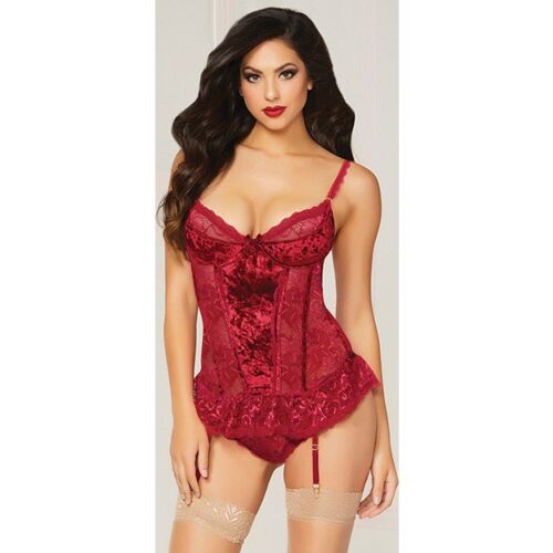 Zestaw bielizny 2PC BUSTIER SET WINE