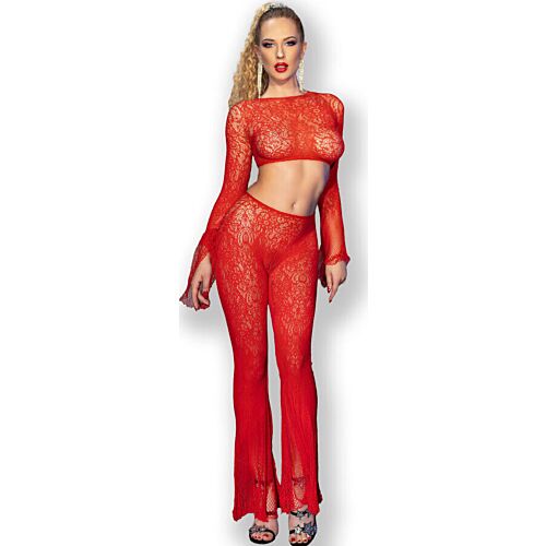 Zestaw bezszwowy CHILIROSE CR 4648 z topem i legginsami