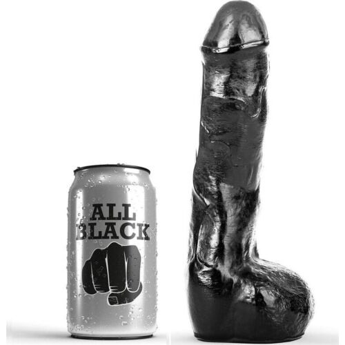Dildo anal ALL BLACK realistyczny 20 cm