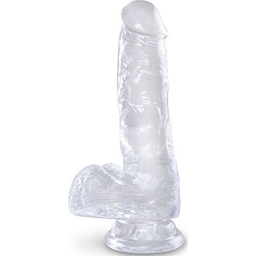 Dildo King Cock Clear 13,5 cm realistyczne z przyssawką
