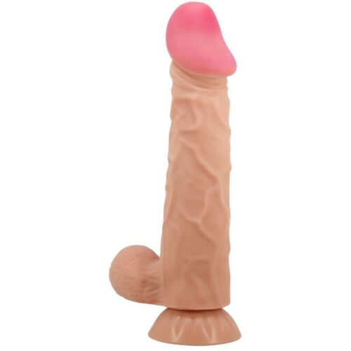 Realistyczne dildo Pretty Love Sliding Skin z przesuwną skórą i przyssawką 24 cm