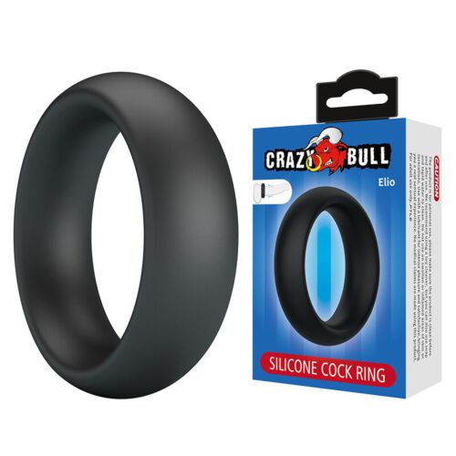 Pierścień do penisa Crazy Bull Elio - czarny stylowy design