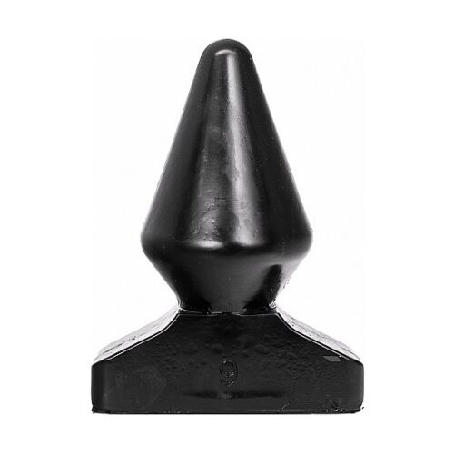 Plug anal ALL BLACK 18,5 cm - koniczynowy kształt