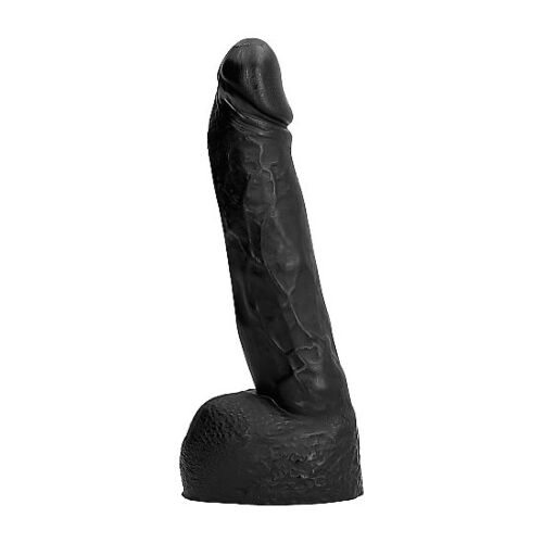 Dildo Fisting 20 cm ALL BLACK z realistyczną strukturą