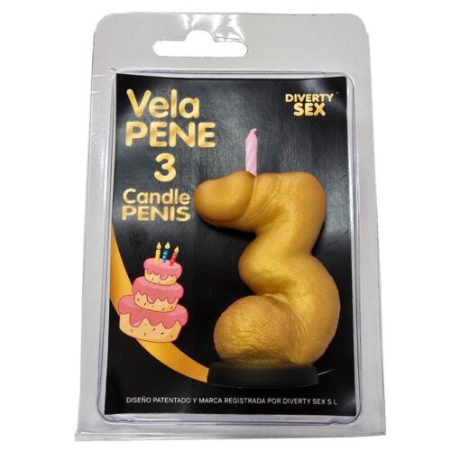 Świeca Dekoracyjna Penis DIABLO PICANTE w Kształcie Cyfry 3