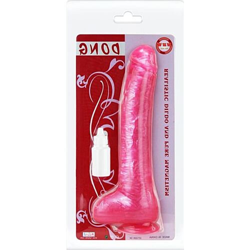 Dildo BAILE - Realistyczny różowy dong z przyssawką