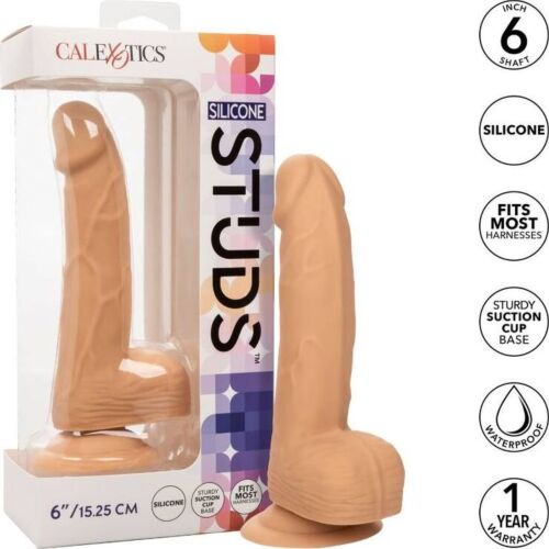 Penis realistyczny CALEXOTICS Silicone Studs 15.24 cm z przyssawką