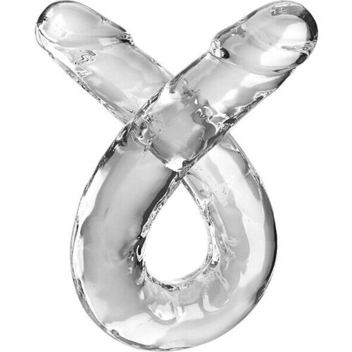 Dildo podwójne KING COCK Double Trouble 46 cm z realistycznym kształtem