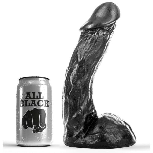 Dildo All Black DONG 23 cm – miękkie i elastyczne