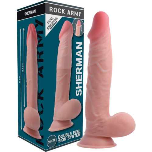 Dildo ROCK ARMY Sherman 24 cm z podwójną gęstością
