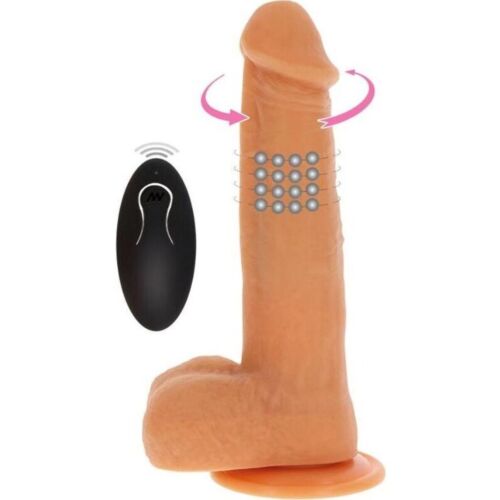 Wibrator Get Real Dildo z kulkami obrotowymi