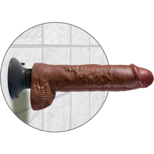 King Cock Dildo Wibrator Realistyczny z Jajkami