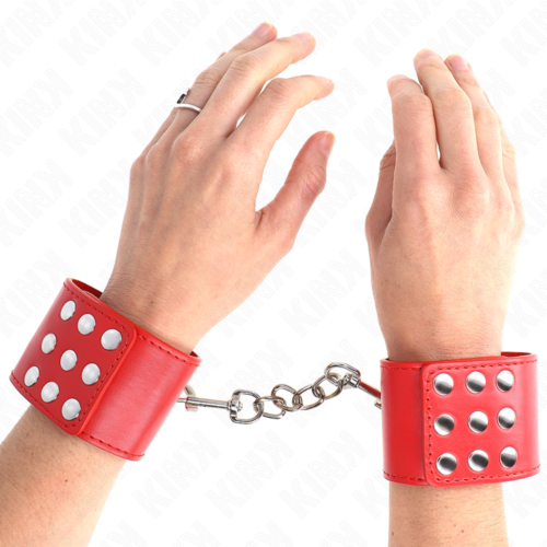 Kajdanki na nadgarstki KINK z zapięciem na zatrzask regulowane 19-24 cm x 5,5 cm