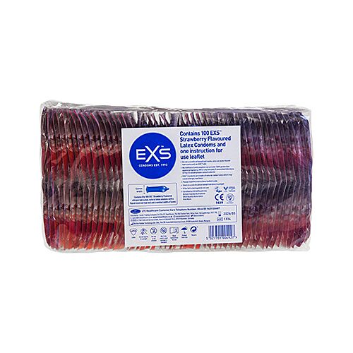 Prezerwatywy Exs Strawberry Sundae z smakiem truskawki
