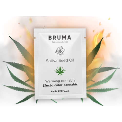 Gel nawilżający BRUMA 6 ML z efektem ciepła i smakiem konopi