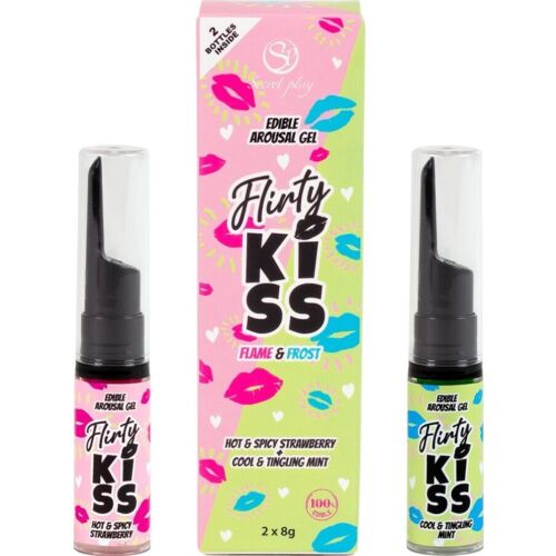 Żele do seksu oralnego Secretplay Flirty Kiss z efektami