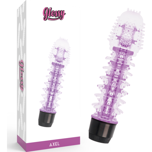 Wibrator GLOSSY Jelly Axel z ergonomiczną formą