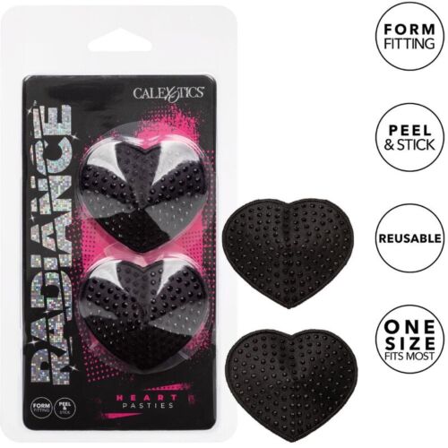 Pezoneras CALEXOTICS Radiance Heart z błyszczącymi detalami
