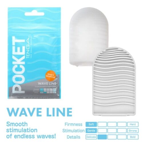 Masturbator Tenga Pocket Wave Line z teksturami fal