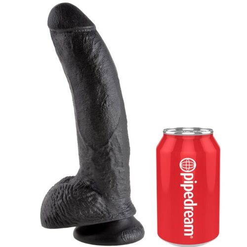 Dildo KING COCK 22,9 CM z kulkami