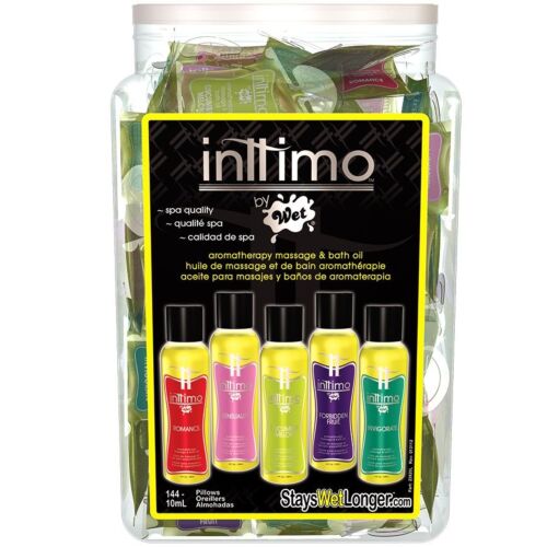 INTTIMO - AROMATHERAPY MASSAGE OIL 10ML  144 ASSORTED BOWL DISPLAY
