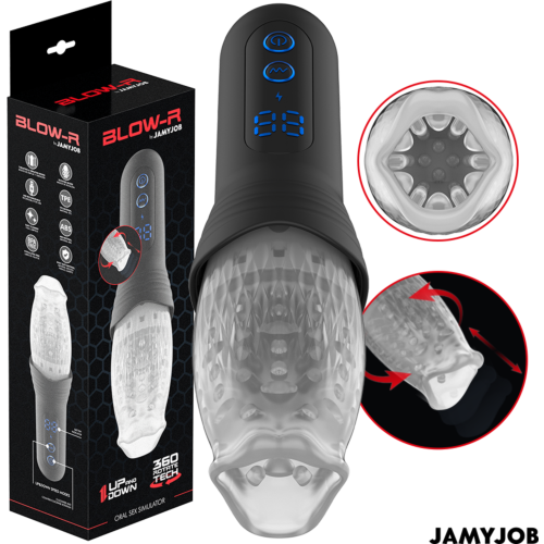 Masturbator JAMYJOB BLOW-R z obrotami i wciąganiem