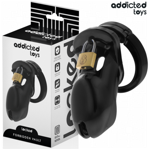 Klatka do penisa ADDICTED TOYS LOCKED 10 cm z różnymi pierścieniami