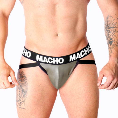 Jockstrap MACHO MX27GR - Zmysłowy design z polipielu
