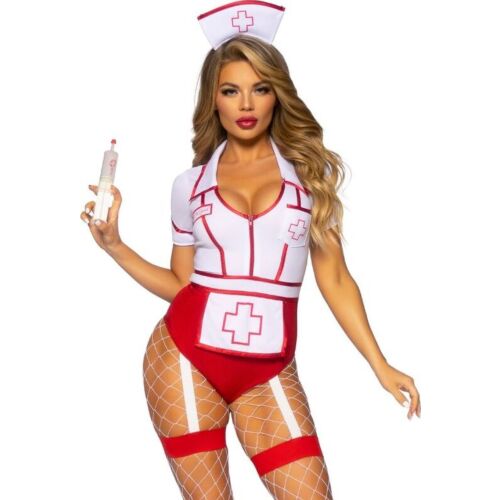 Kostium pielęgniarki LEG AVENUE COSTUMES czerwono-biały S