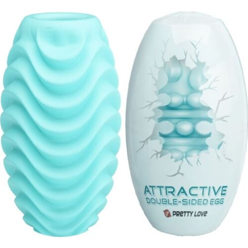Masturbator Pretty Love Turkusowe Jajko z dwiema teksturami