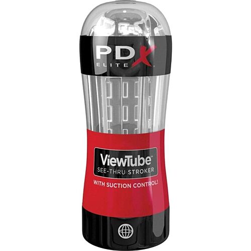 Masturbator PDX ELITE ViewTube z przezroczystą osłoną