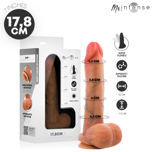 Dildo MR. INTENSE Gary S - 17.8 cm z realistycznymi jądrami