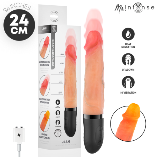 Wibrator MR. INTENSE Jean z funkcją ogrzewania - 24 cm