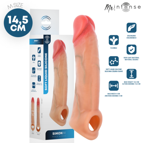 MR INTENSE - Silikonowy pokrowiec na członka 14,5 cm
